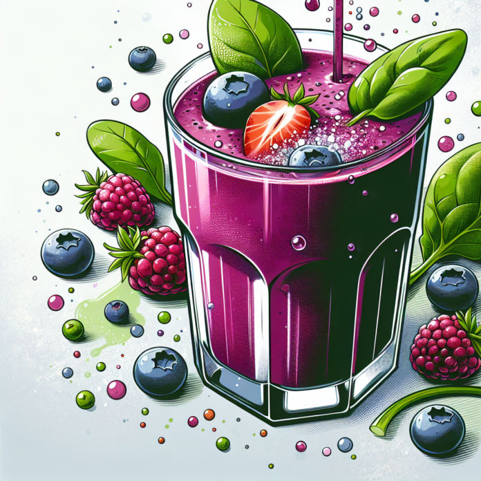 Berry and Spinach Smoothie: A Refreshing and Detoxifying Drink