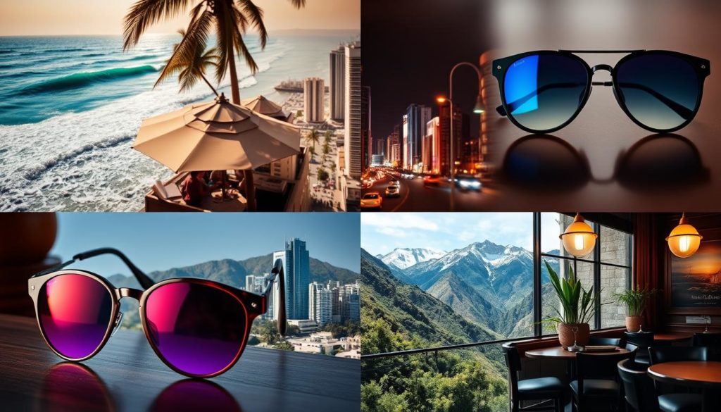 Gradient sunglasses for various environments