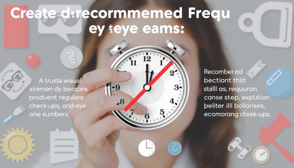 Recommended eye exam interval