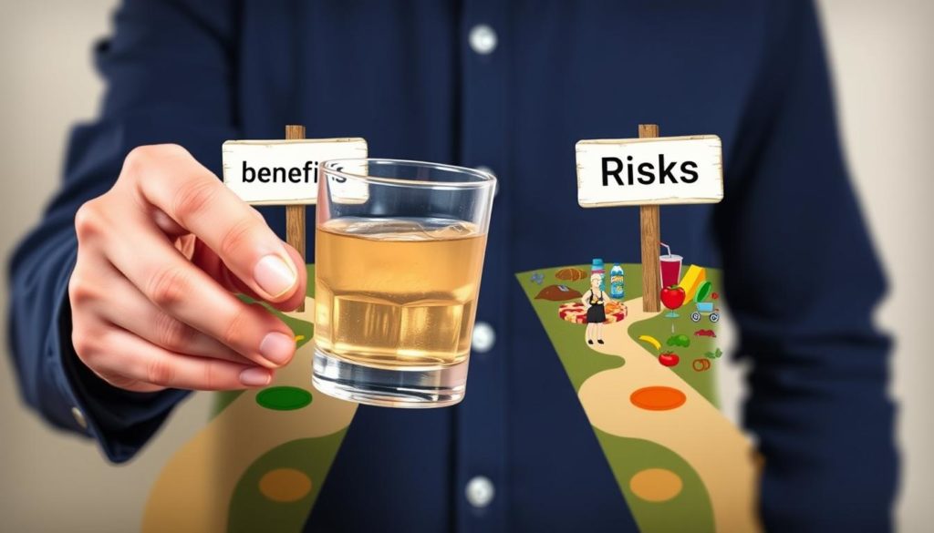 benefits and risks of alcohol consumption for diabetics