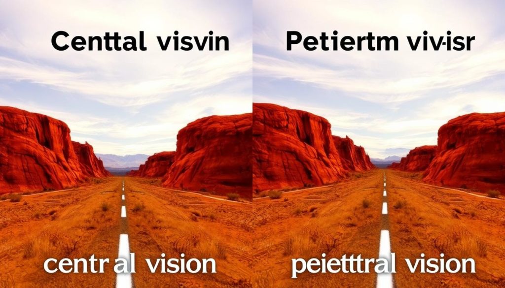 central vision and peripheral vision