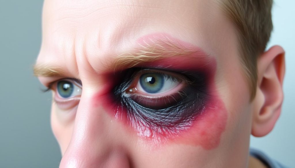 symptoms of a black eye center