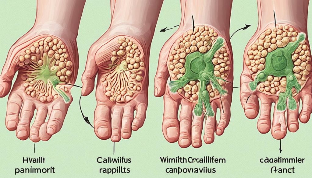 wart formation