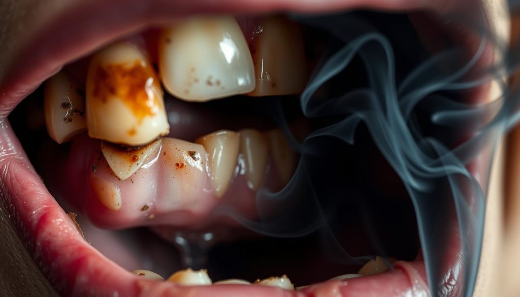 Dental health effects of smoking