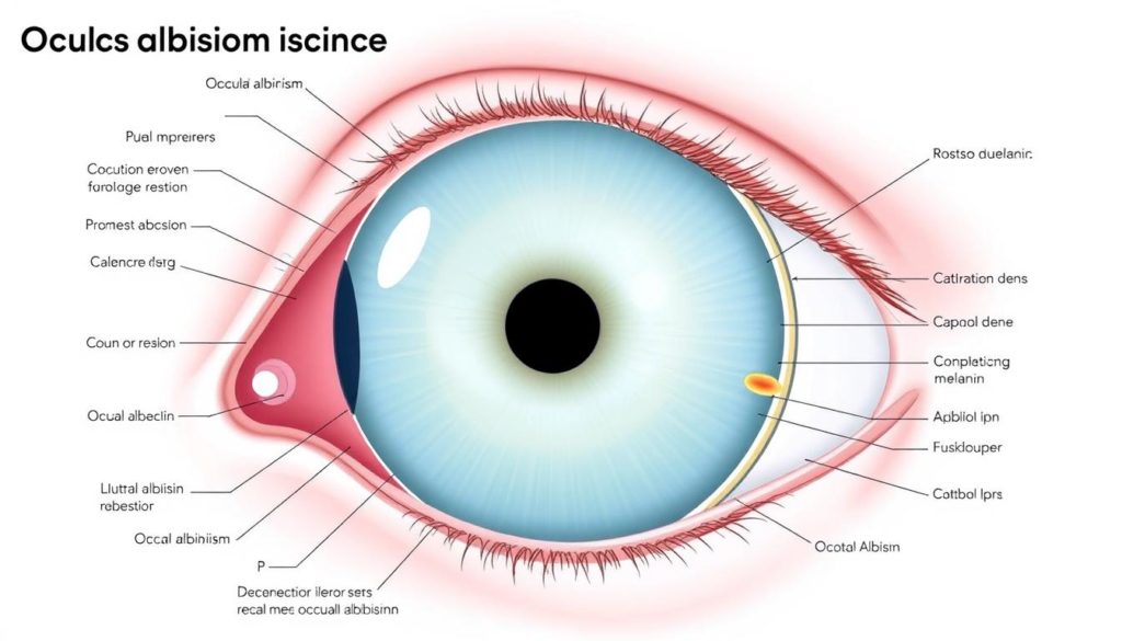 Detailed Diagram of an Eye with Ocular Albinism