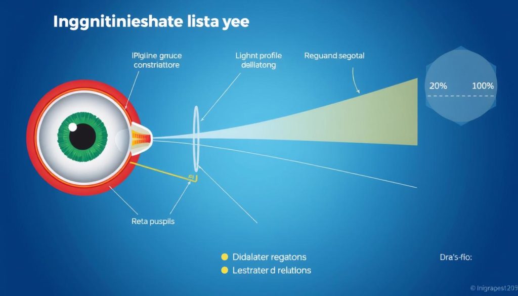 Diagram of Pupil Size Adjustment