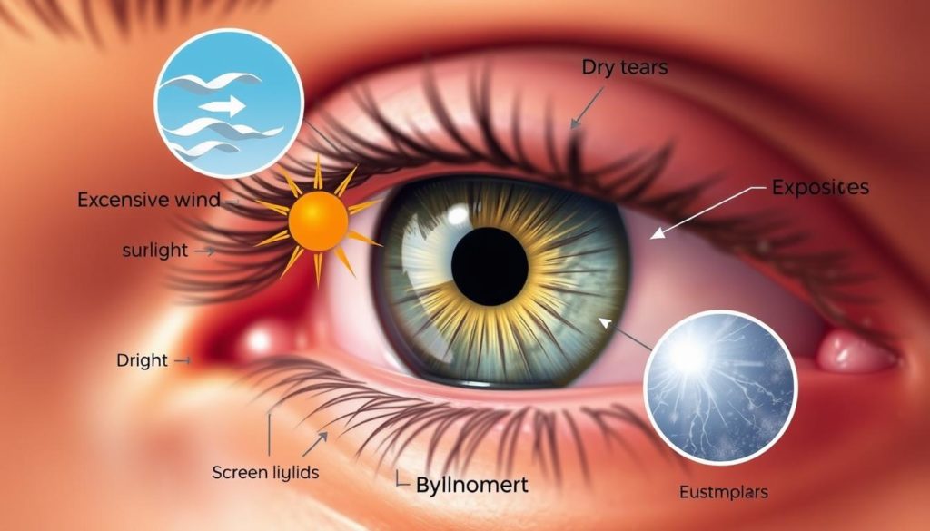 causes of exposure keratitis