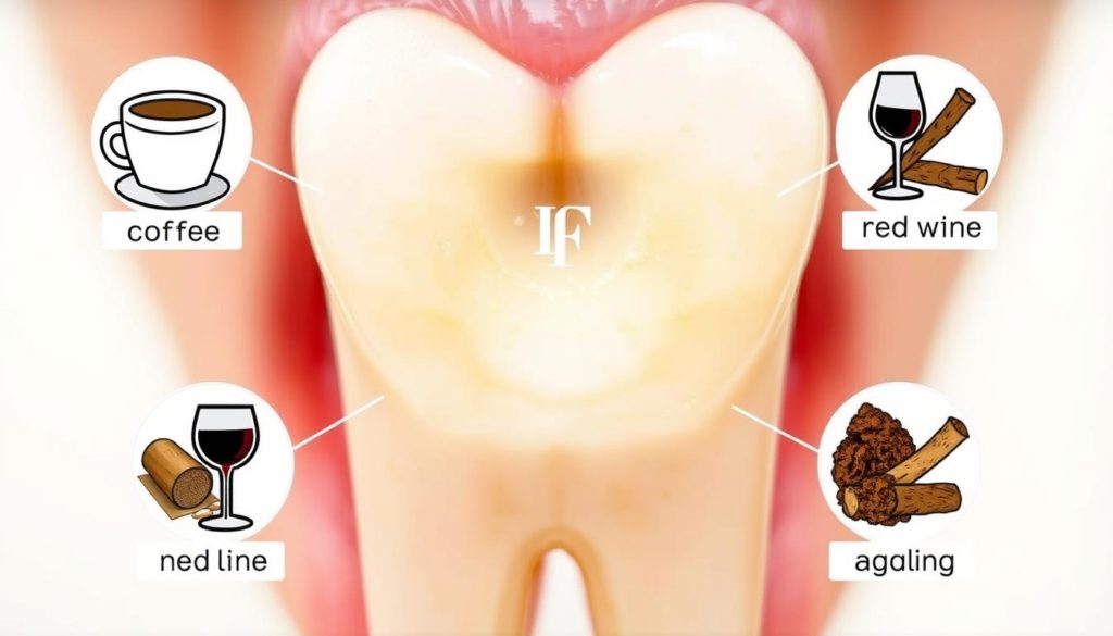 causes of tooth discoloration