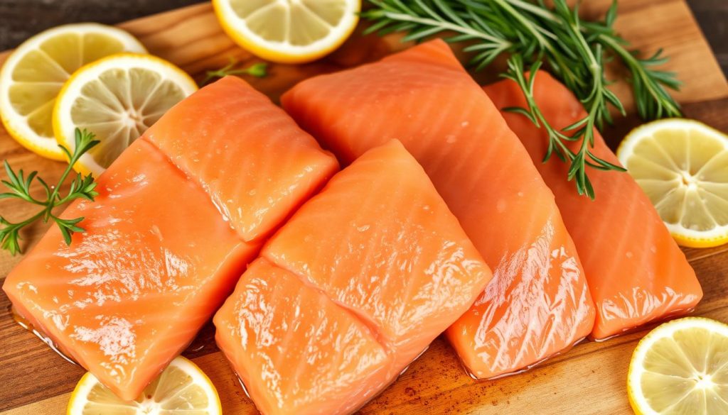 fresh salmon fillets