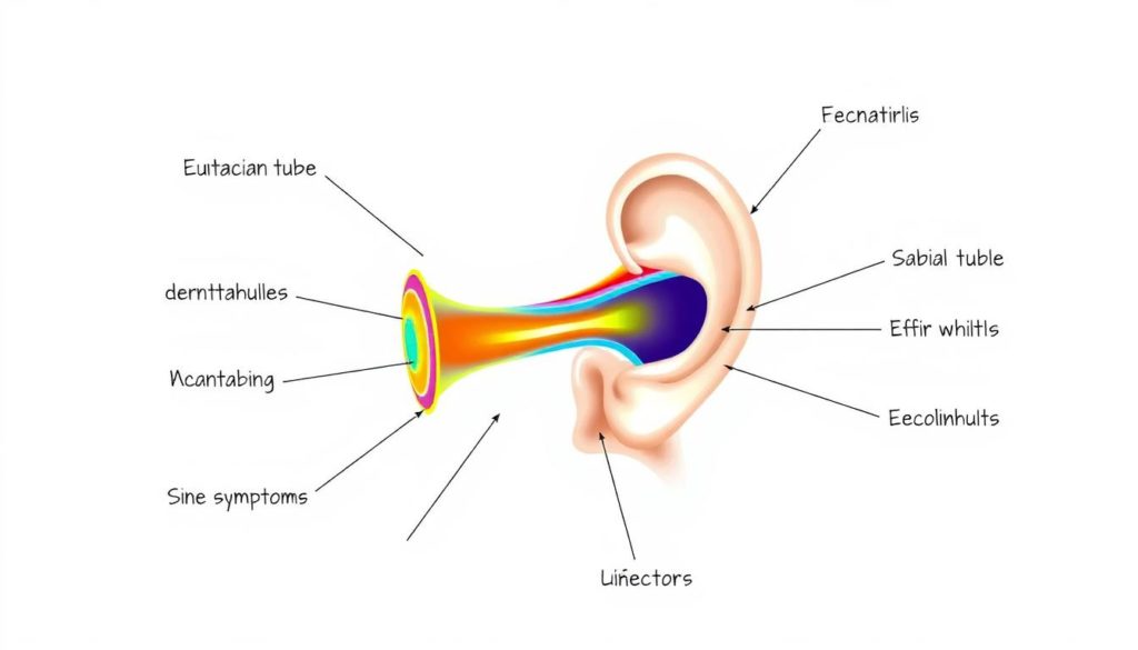 Diagram of the Eustachian Tube in relation to Ear Infections