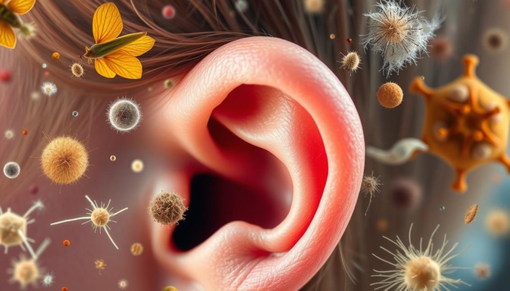 Environmental allergens affecting ear itch