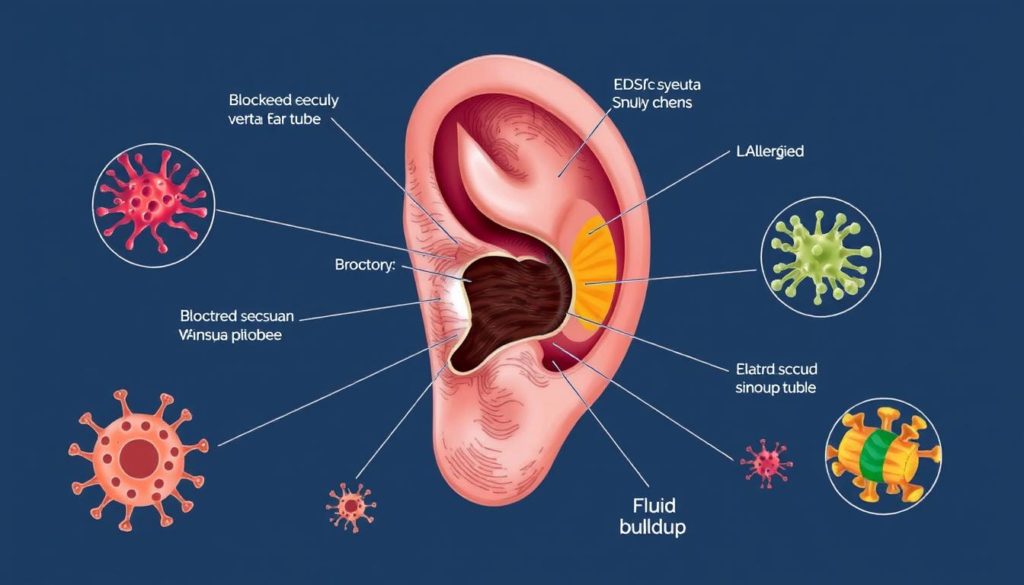 Illustration of Ear Infection Causes