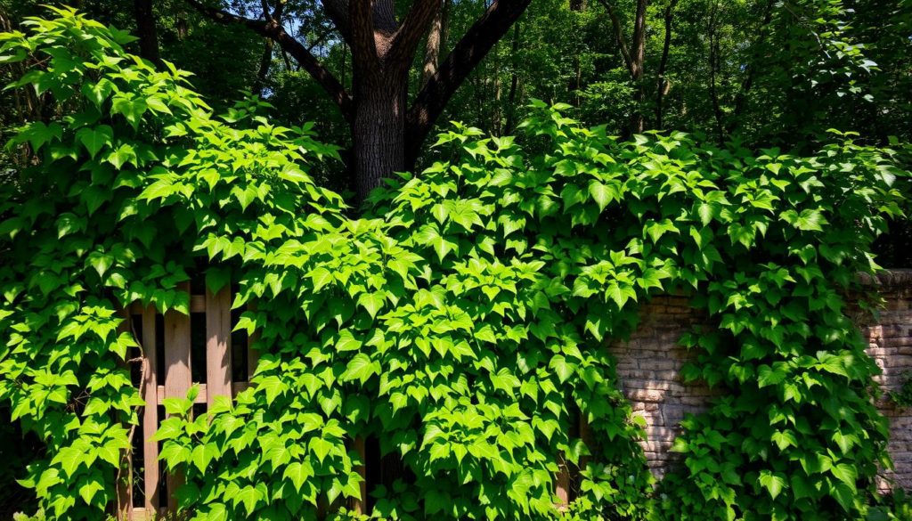 Kudzu vine overgrowth