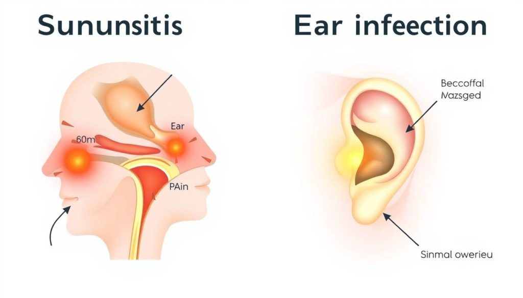 Sinusitis and Ear Infection Diagram