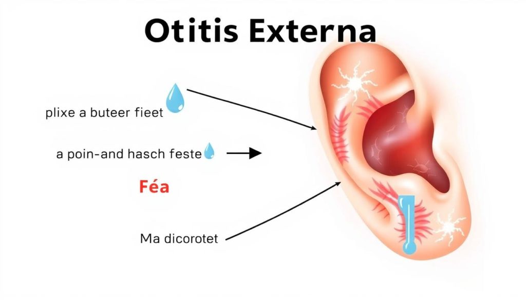 Symptoms of Otitis Externa visual guide