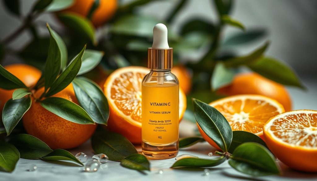 Vitamin C serum in skin care